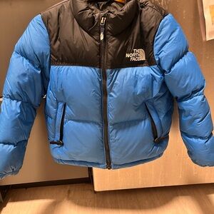 The North Face Black and Blue Puffer Jacket